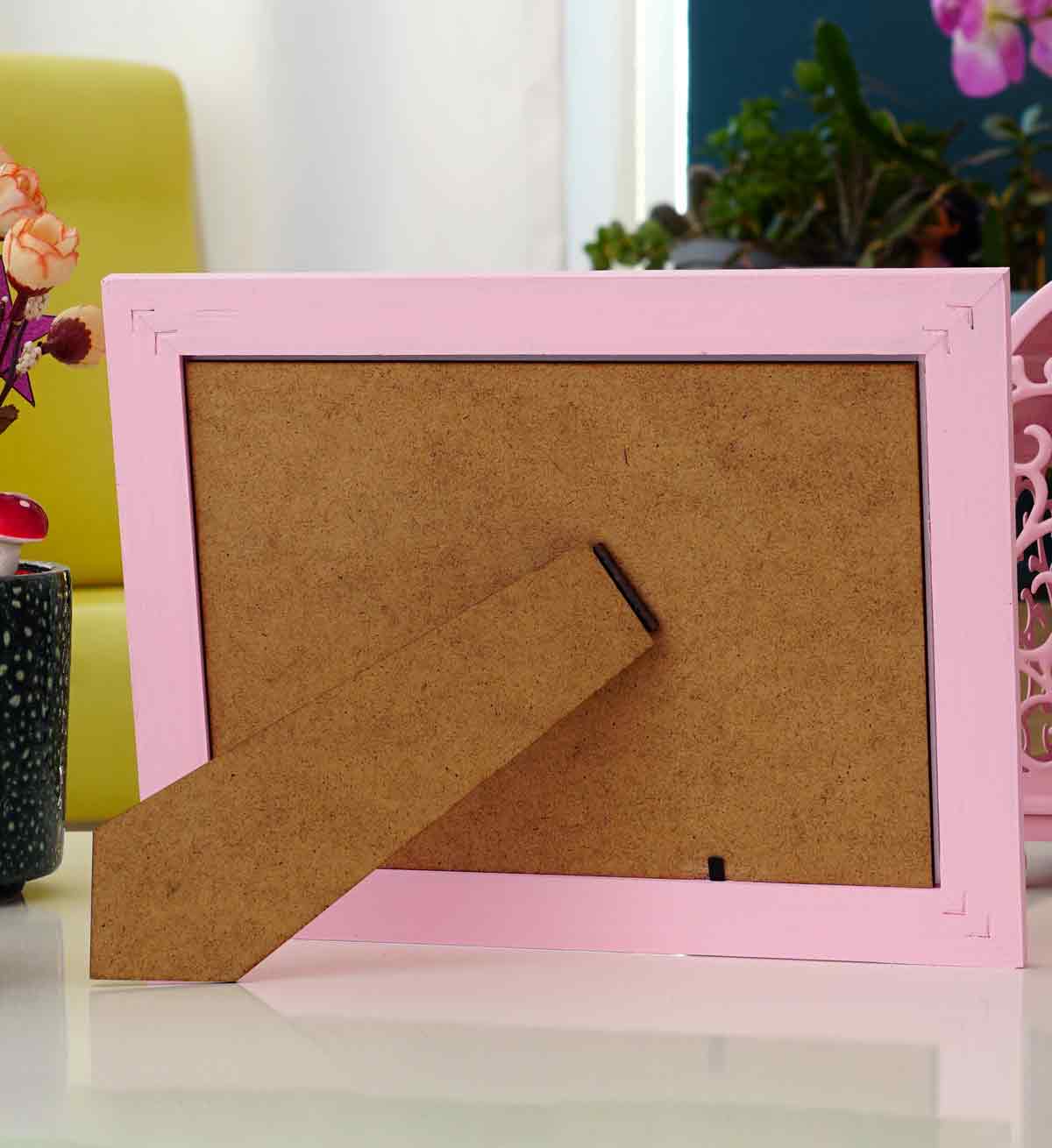Pembe Ahşap Fotoğraf Çerçevesi detay görünümü 4