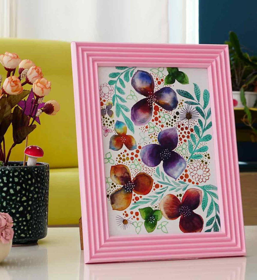 Pembe Ahşap Fotoğraf Çerçevesi ön görünüm