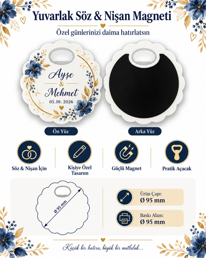 Çiçekli Söz & Nişan Magneti
